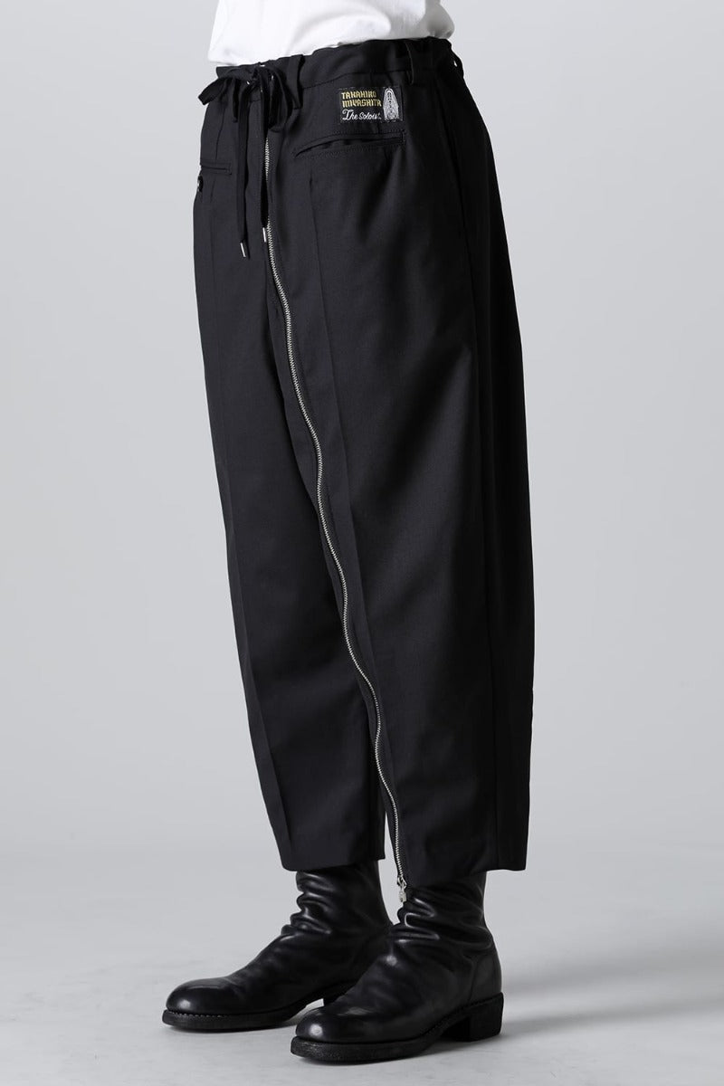 new reverse cropped baggy zipper pant.(solid)