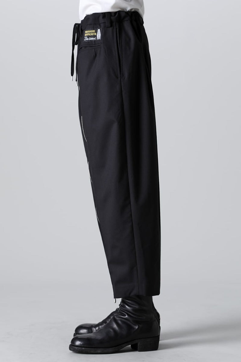 new reverse cropped baggy zipper pant.(solid)