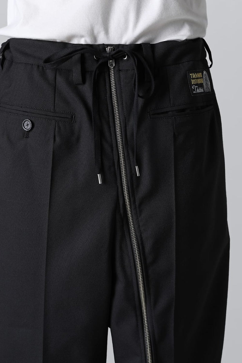 new reverse cropped baggy zipper pant.(solid)