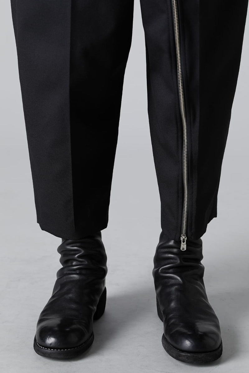 new reverse cropped baggy zipper pant.(solid)