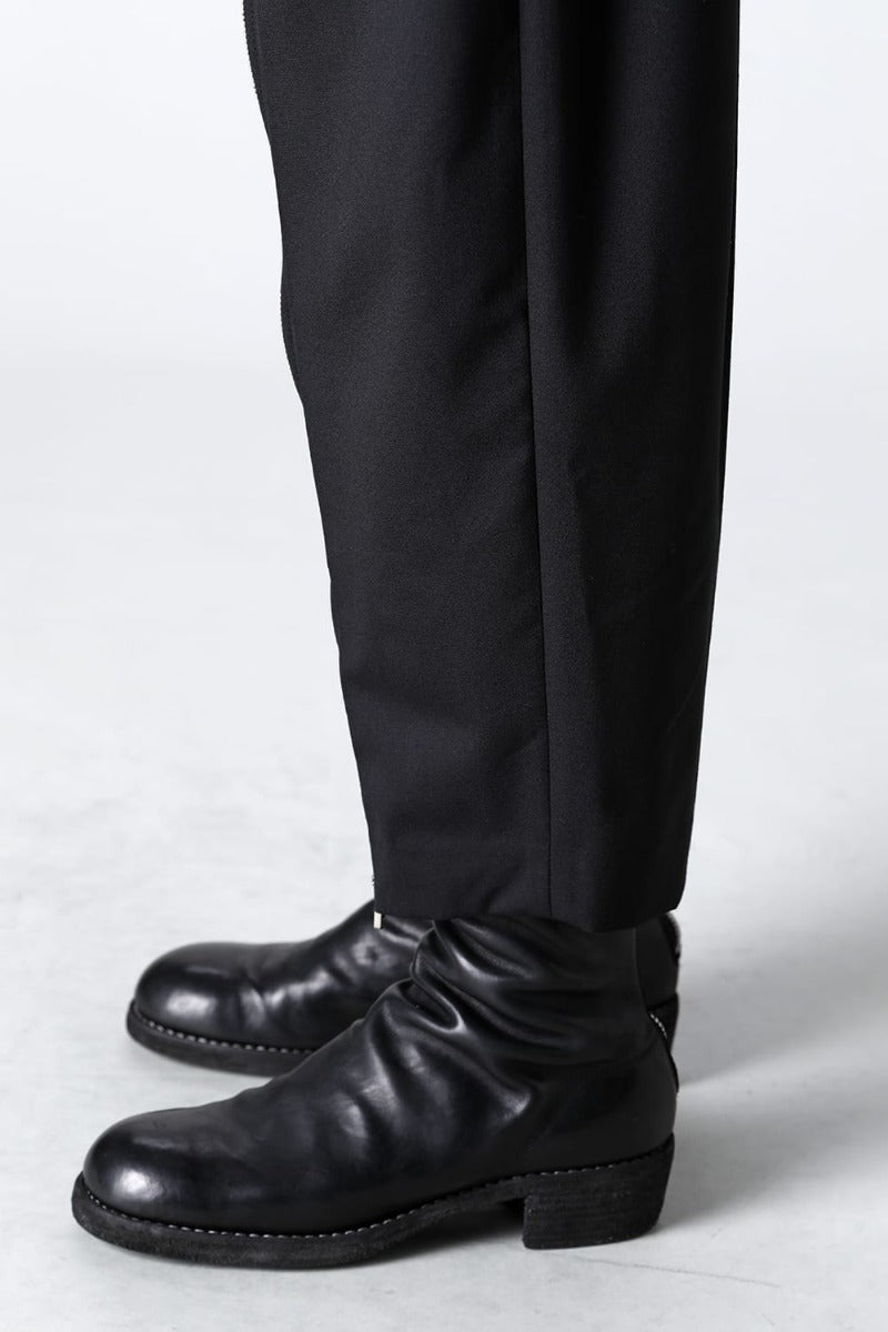 new reverse cropped baggy zipper pant.(solid)