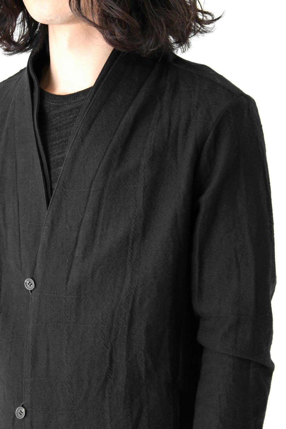 Jacquard Layered Collar Shirt Jacket FASCINATE Limited