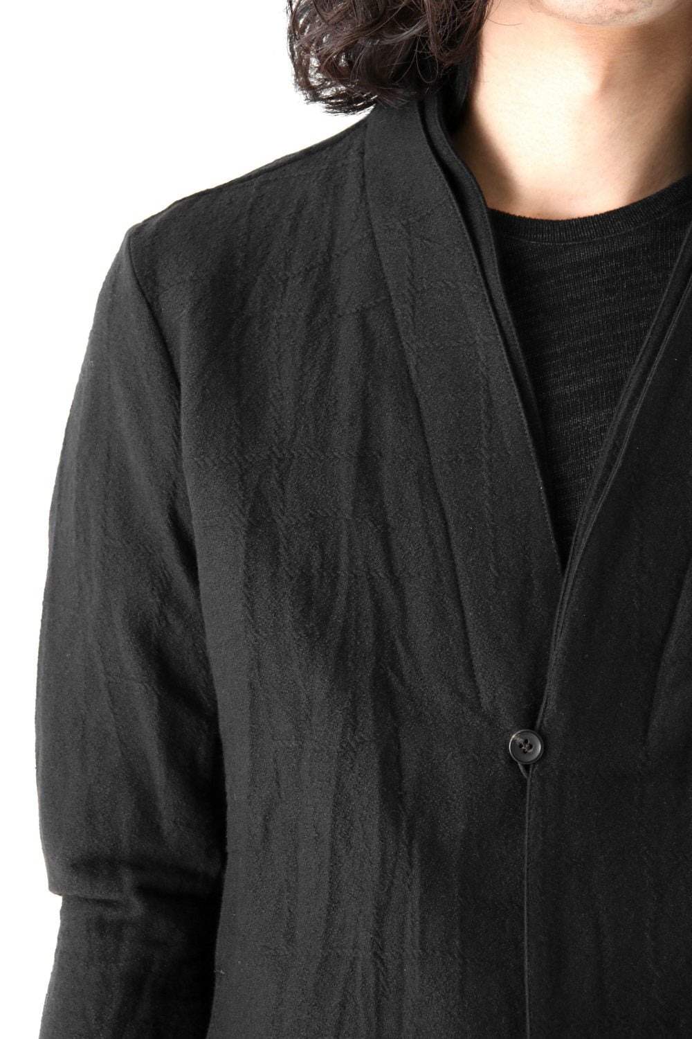 Jacquard Layered Collar Shirt Jacket FASCINATE Limited