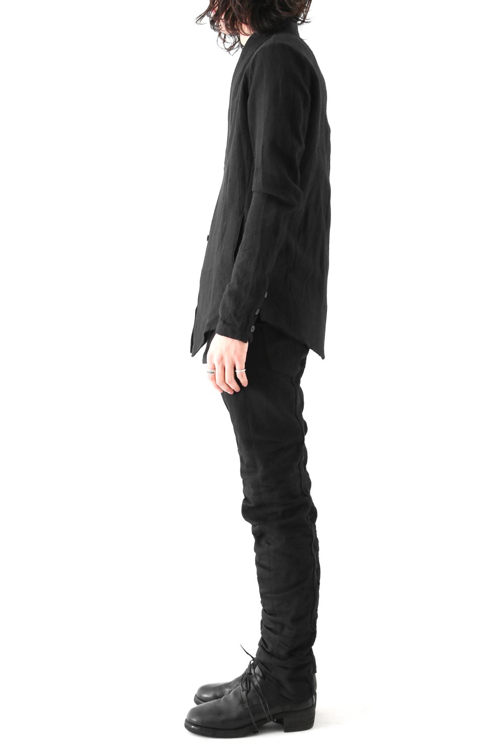 Jacquard Layered Collar Shirt Jacket FASCINATE Limited