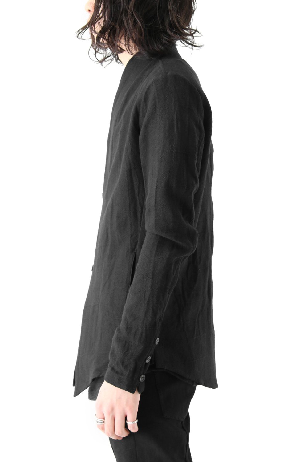 Jacquard Layered Collar Shirt Jacket FASCINATE Limited