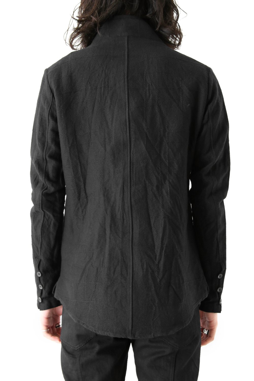 Jacquard Layered Collar Shirt Jacket FASCINATE Limited