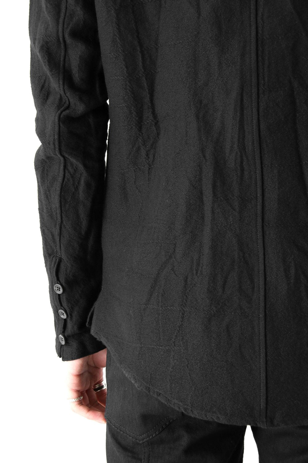 Jacquard Layered Collar Shirt Jacket FASCINATE Limited