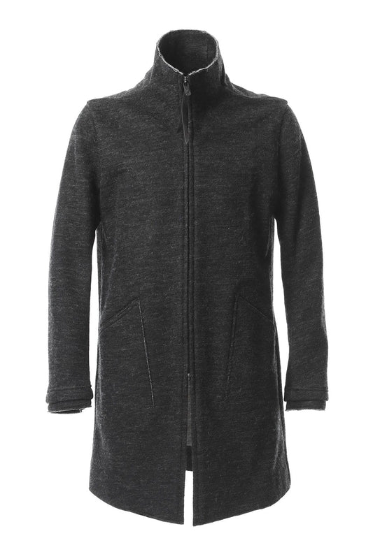 Norwegian wool Bonding zip High neck Long cardigan - ST101-0019A