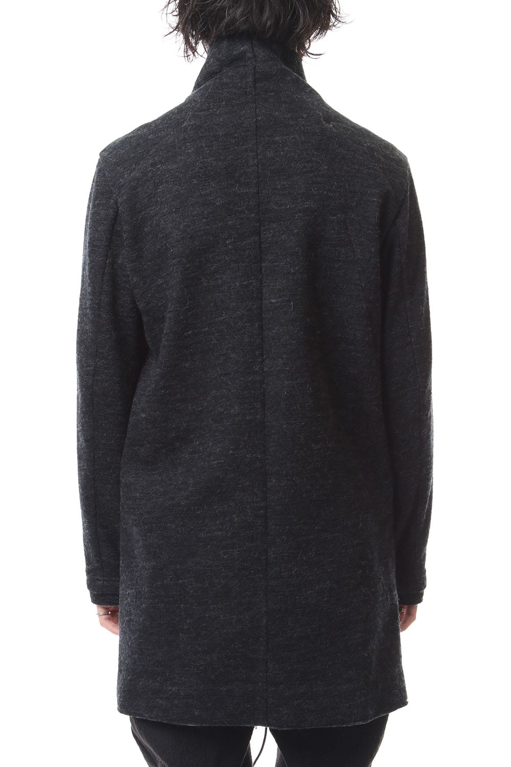 Norwegian wool Bonding zip High neck Long cardigan - ST101-0019A