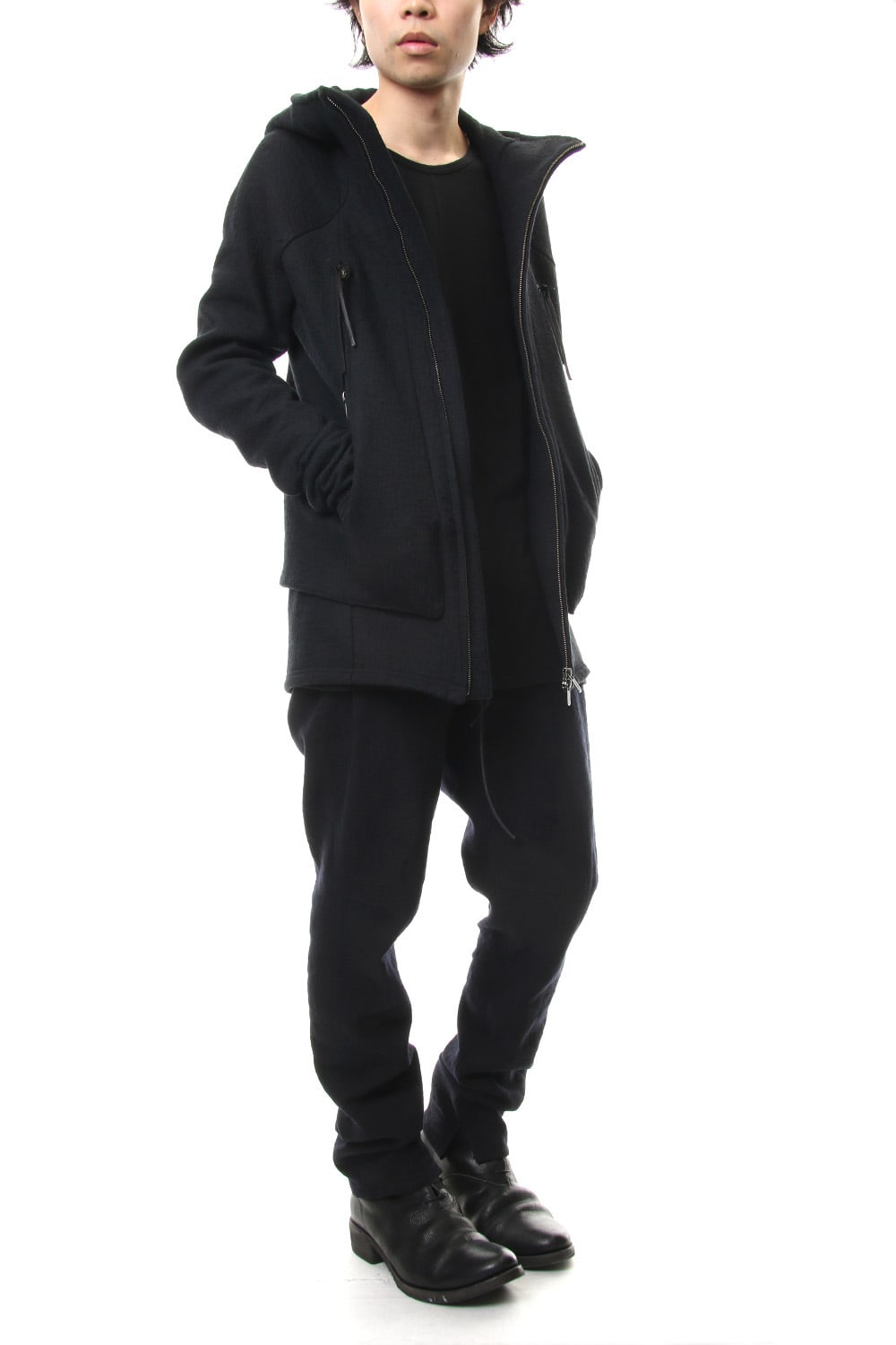 Vest layered Glove Hooded jacket - ST101-0039A