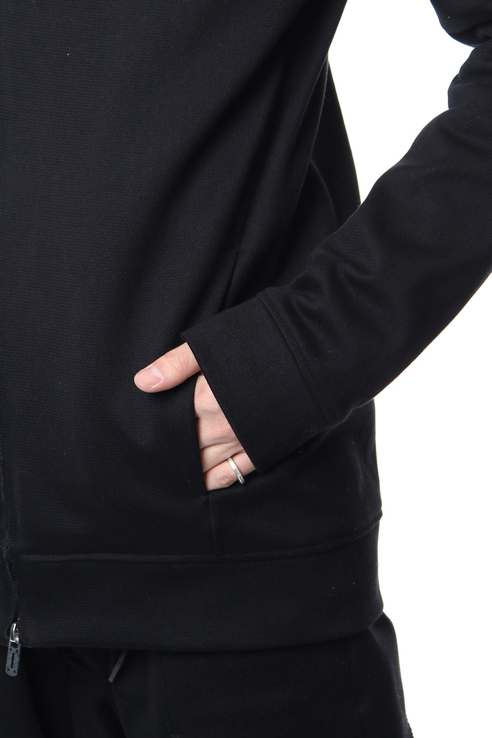 Heavy cotton jersey parka