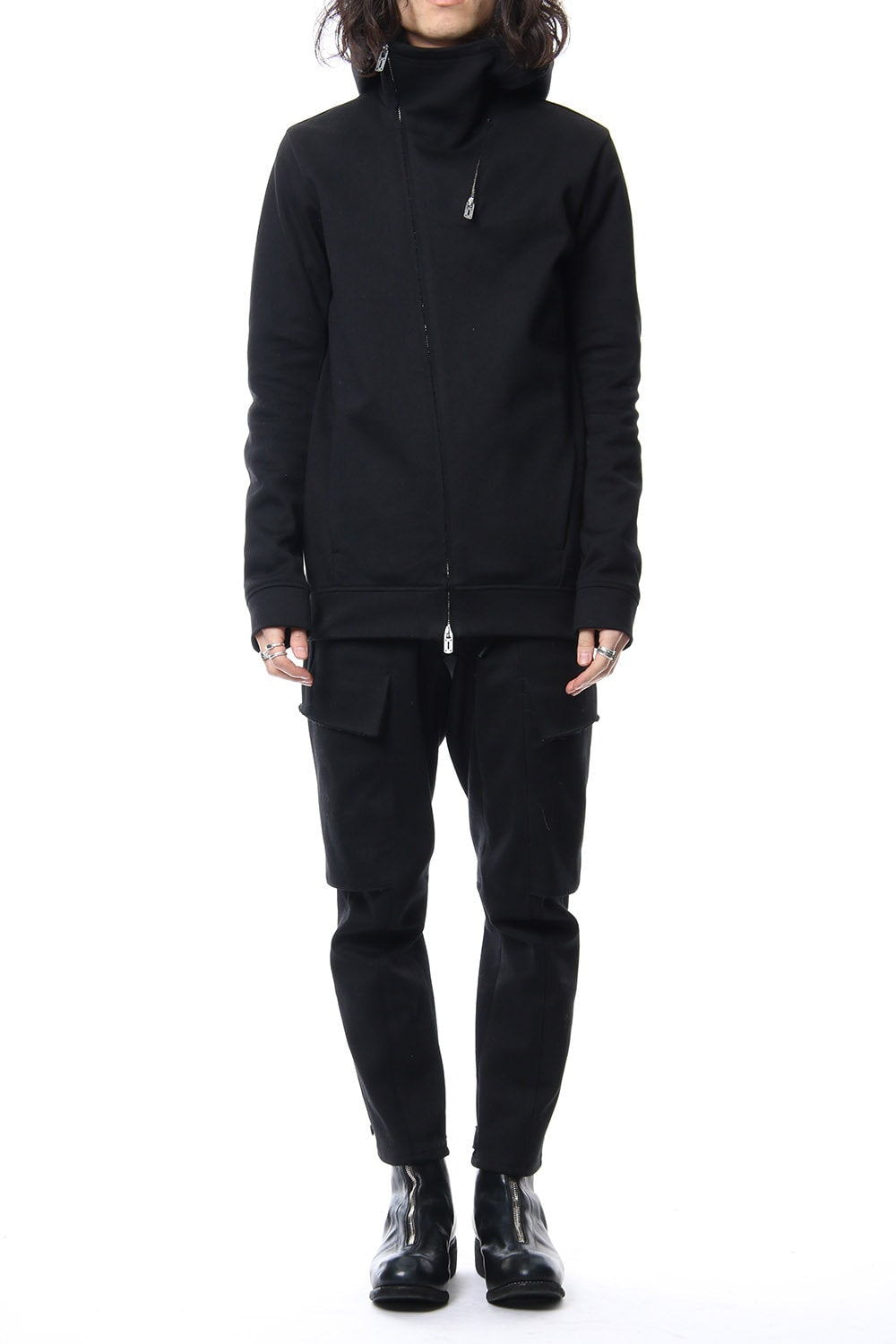 Heavy cotton jersey parka