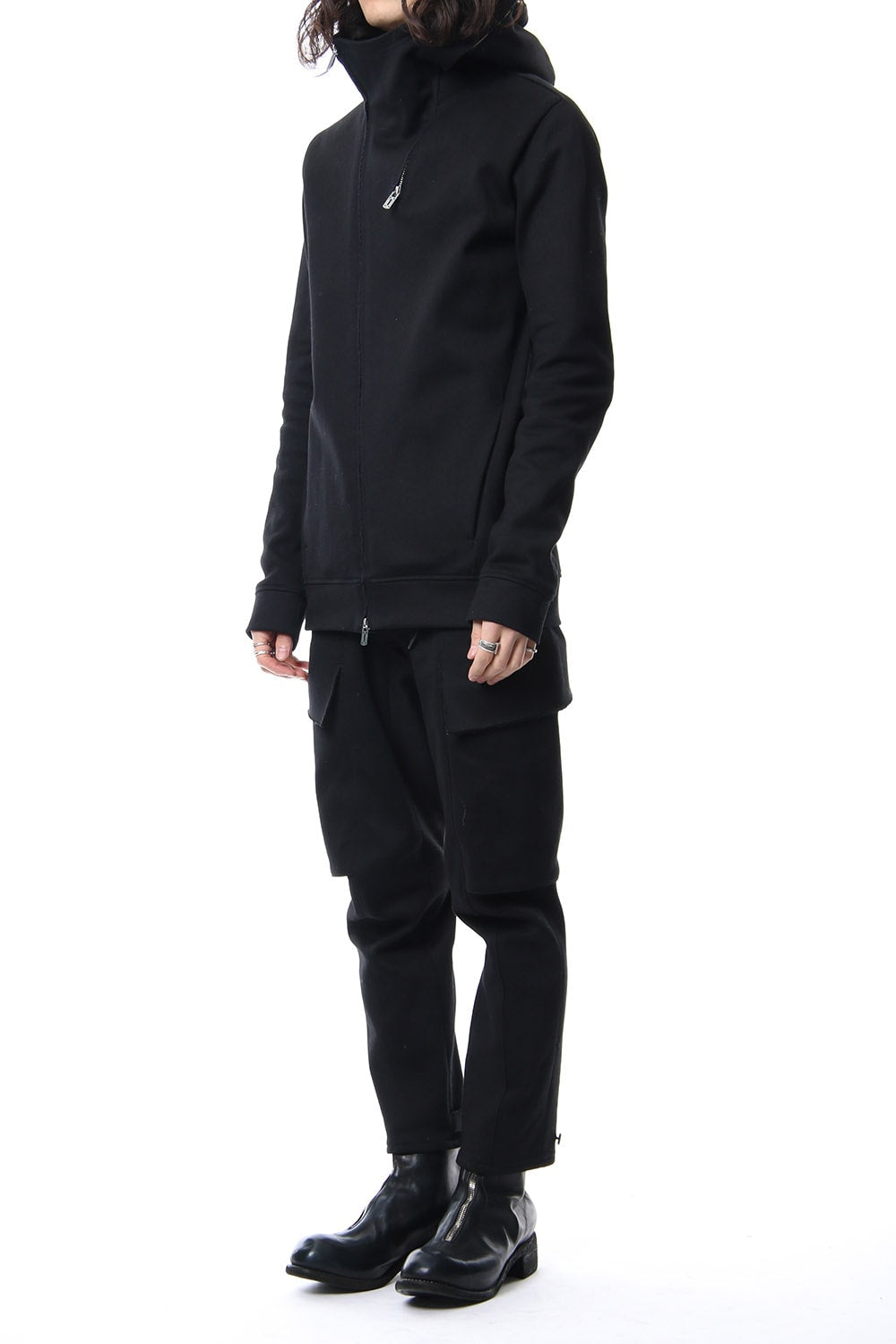 Heavy cotton jersey parka