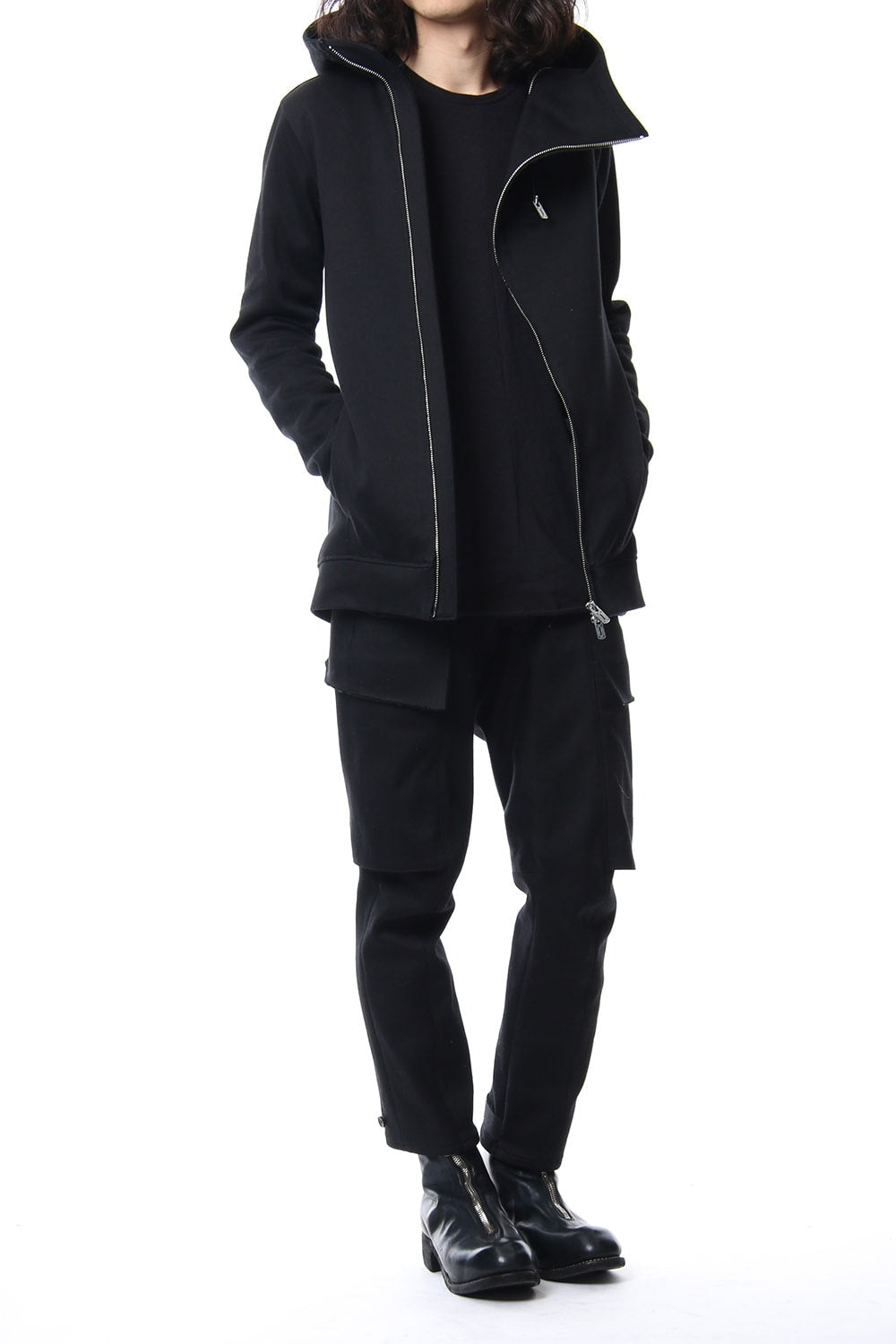 Heavy cotton jersey parka