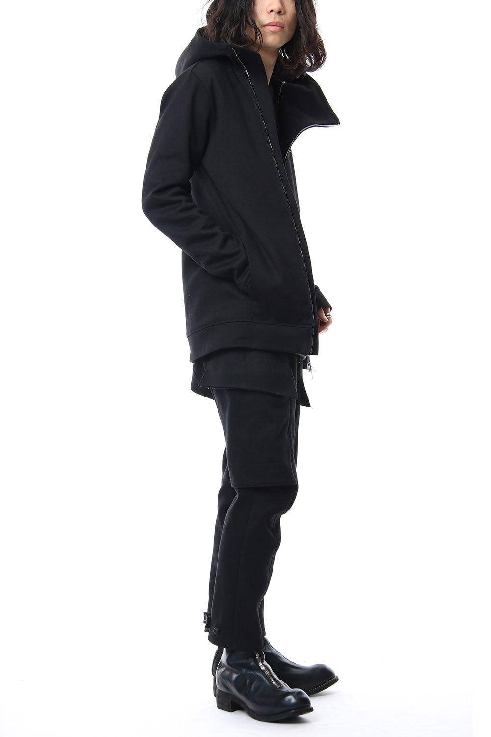 Heavy cotton jersey parka