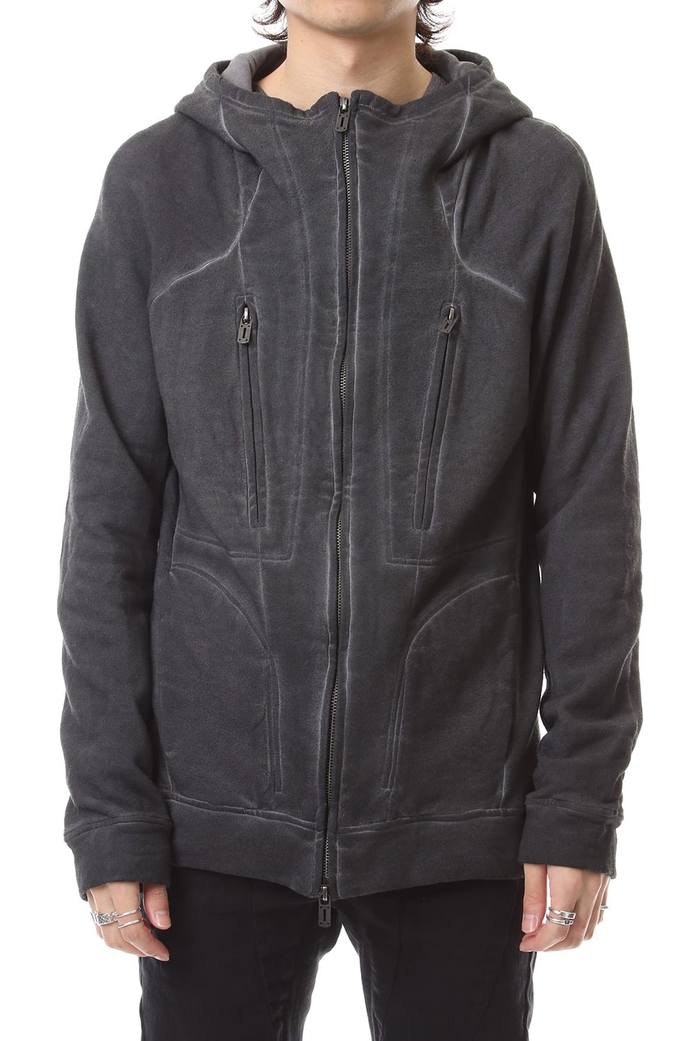 Fleece cold dyed Parka - ST101-0049A Charcoal