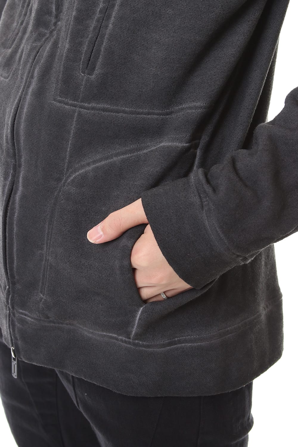 Fleece cold dyed Parka - ST101-0049A Charcoal