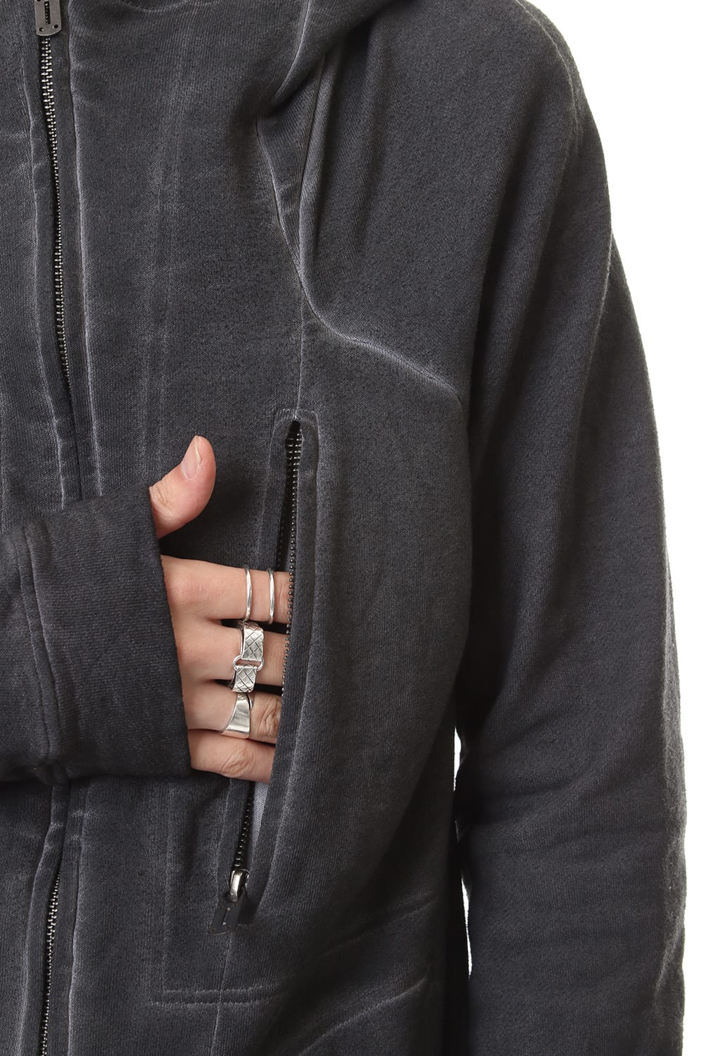 Fleece cold dyed Parka - ST101-0049A Charcoal