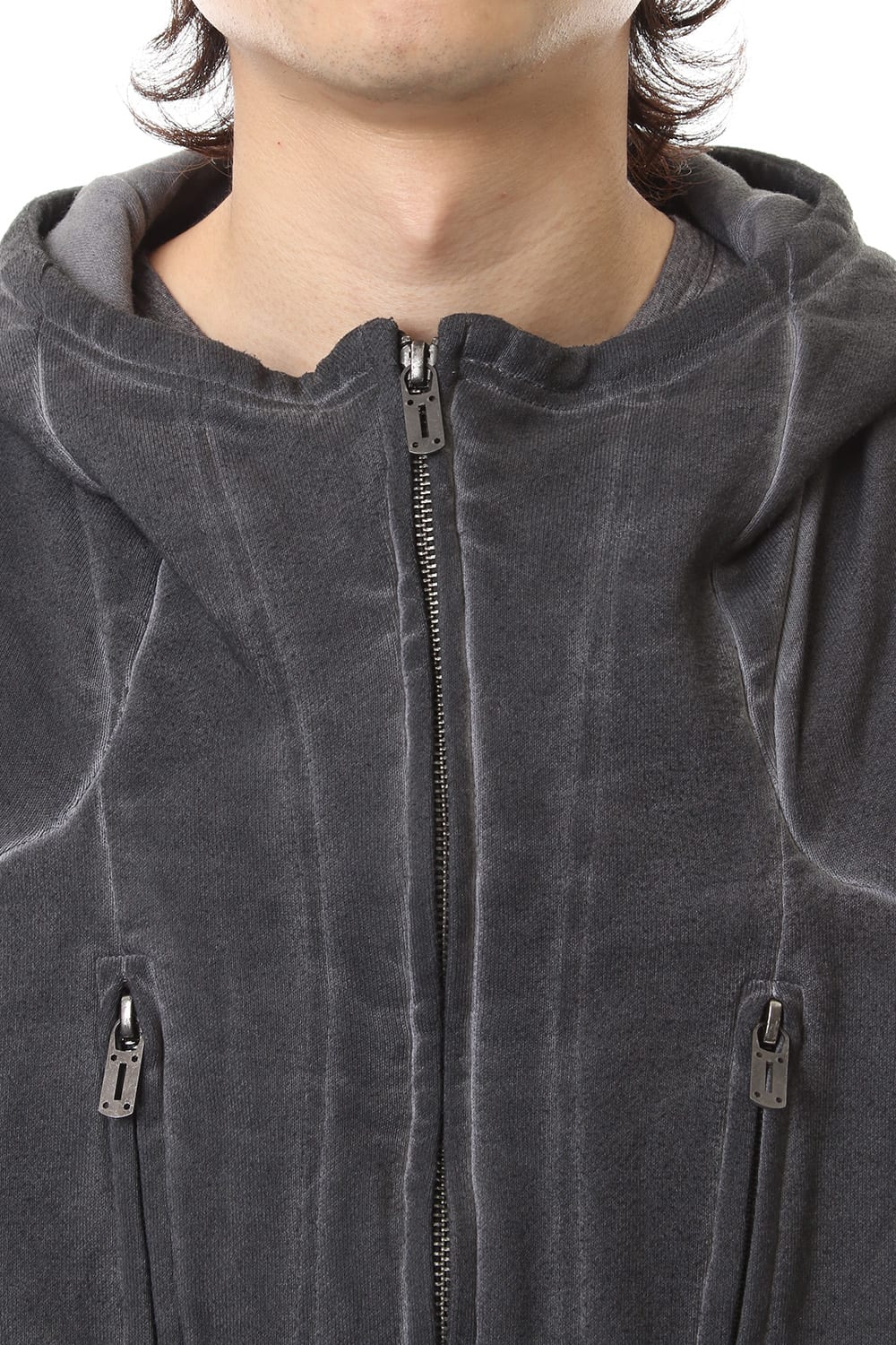 Fleece cold dyed Parka - ST101-0049A Charcoal