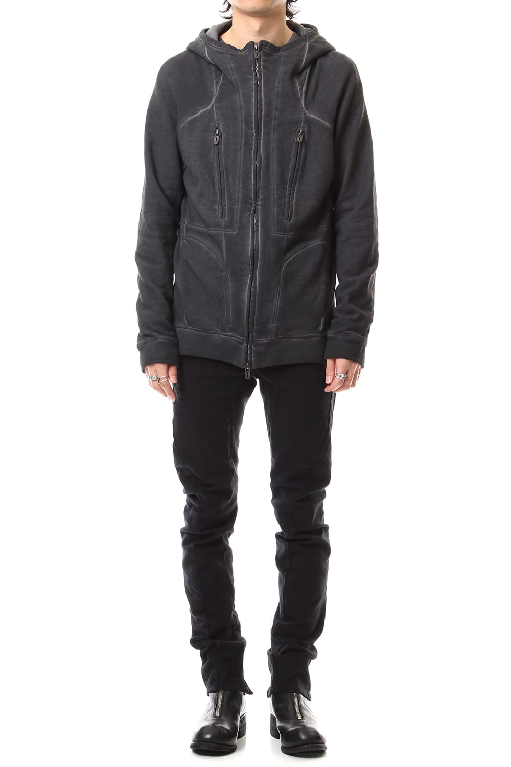 Fleece cold dyed Parka - ST101-0049A Charcoal