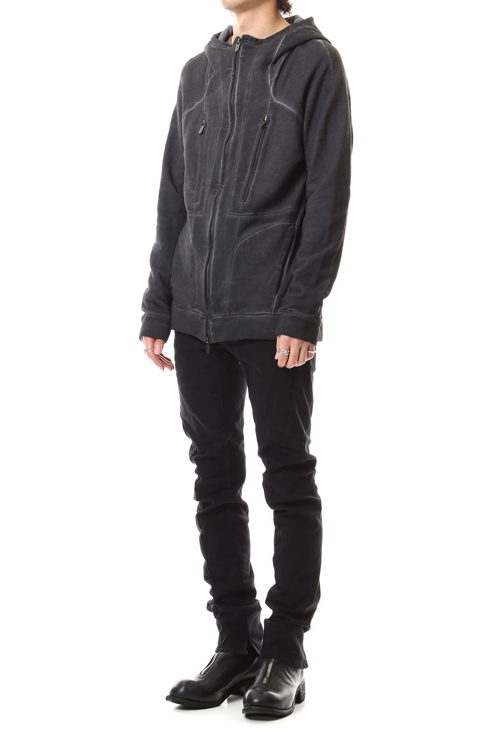 Fleece cold dyed Parka - ST101-0049A Charcoal