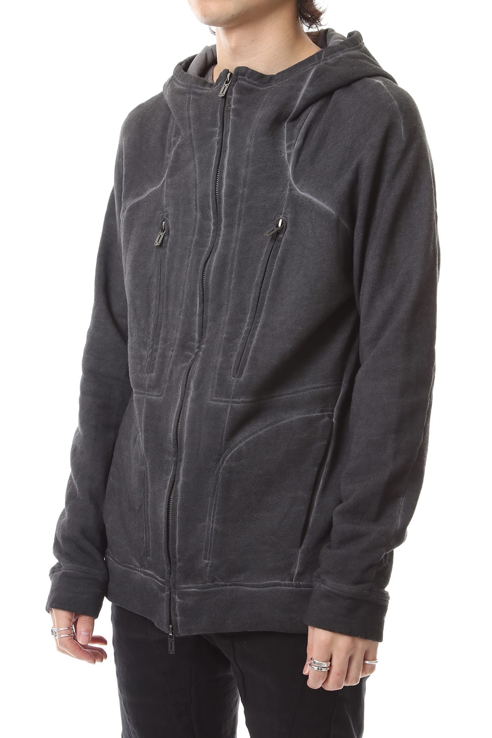 Fleece cold dyed Parka - ST101-0049A Charcoal
