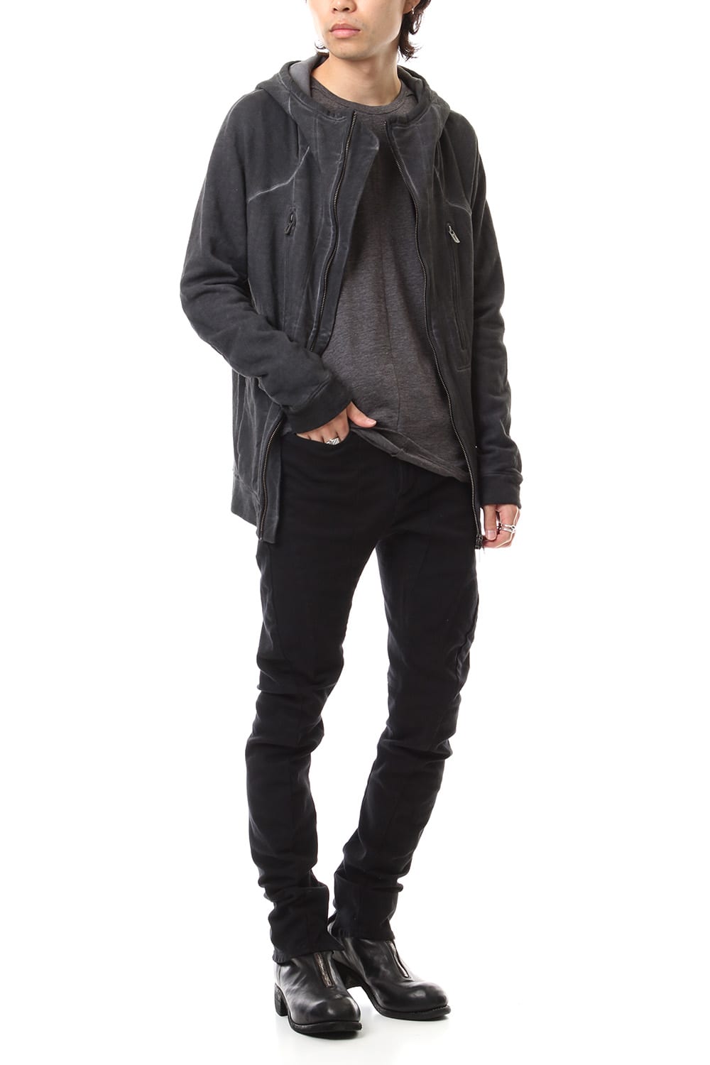 Fleece cold dyed Parka - ST101-0049A Charcoal