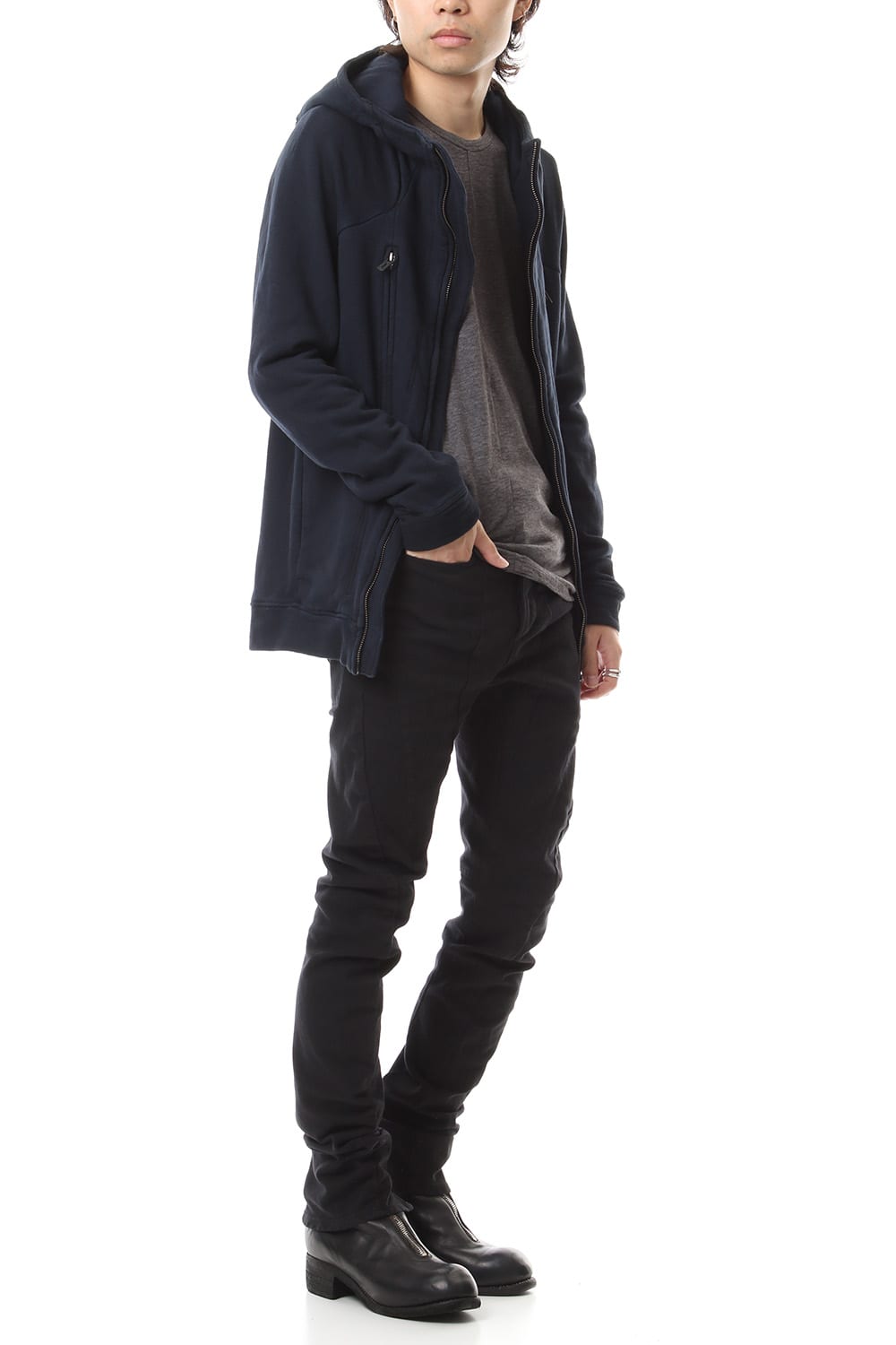 Fleece cold dyed Parka - ST101-0049A Navy