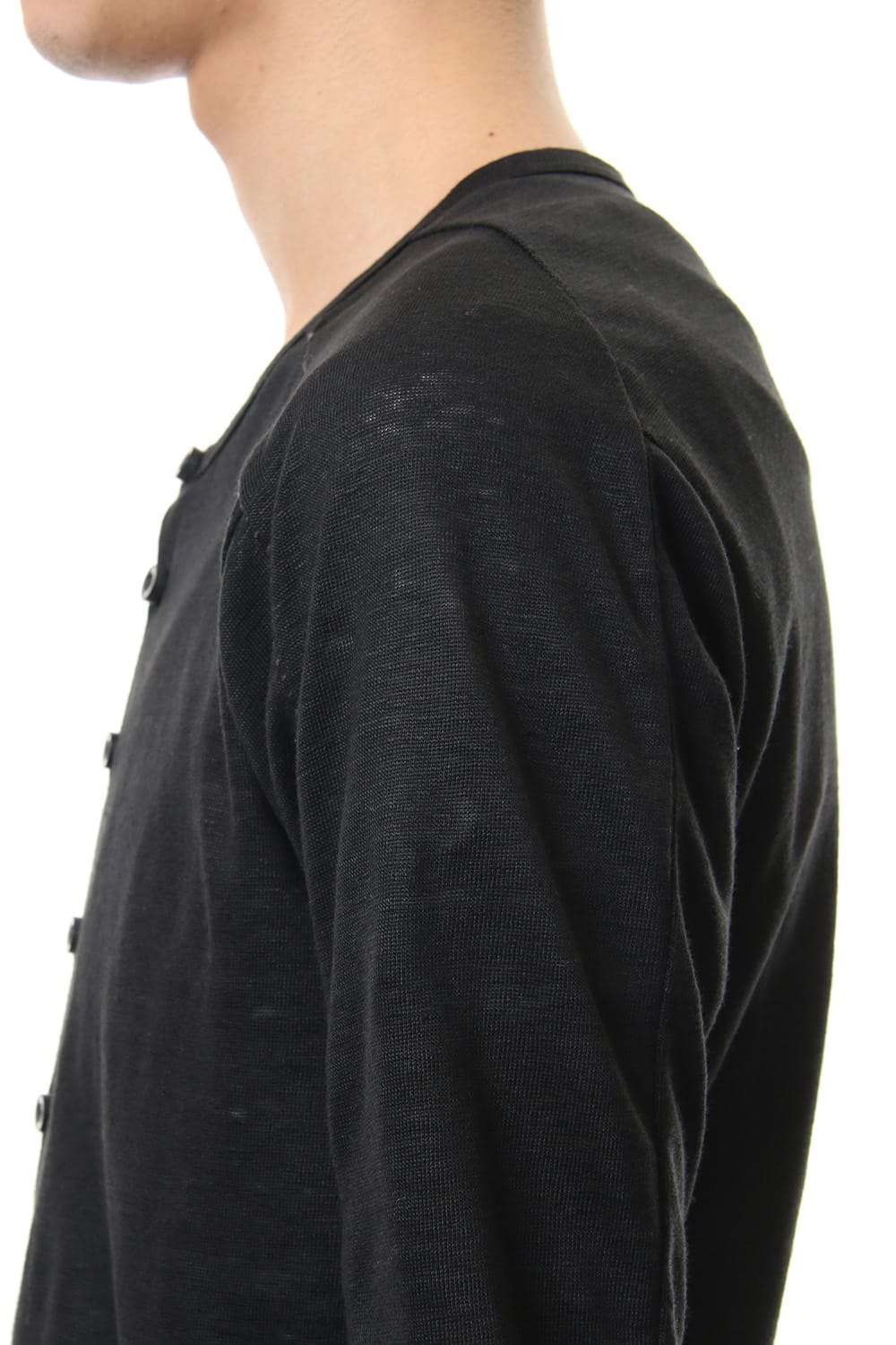 Linen India Henry Neck Long Sleeve T-shirt - ST101-0049S