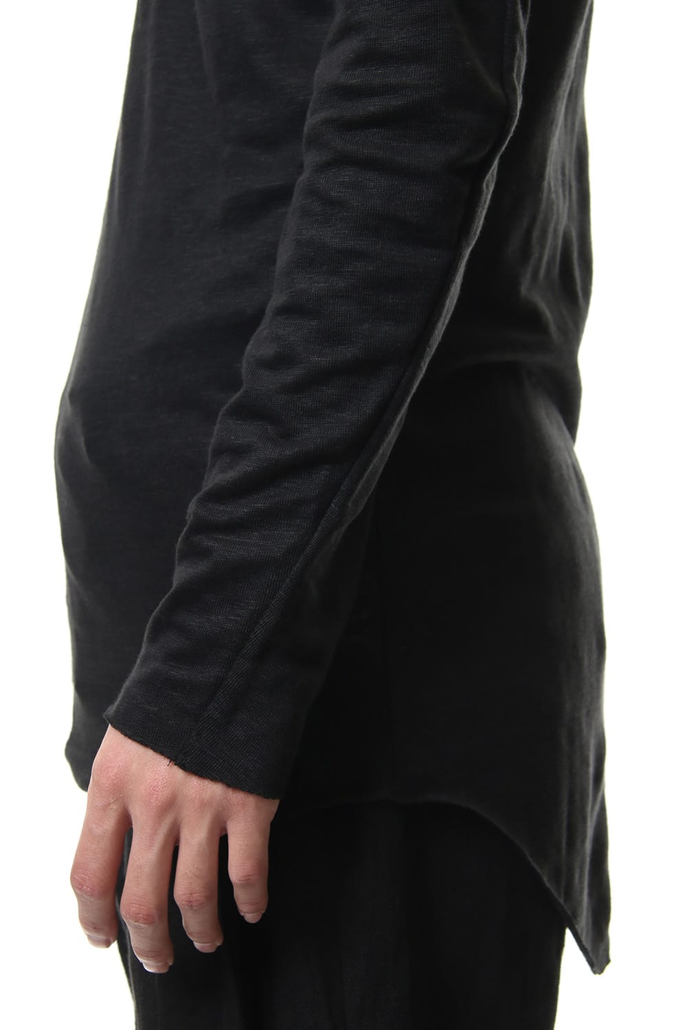 Linen India Henry Neck Long Sleeve T-shirt - ST101-0049S