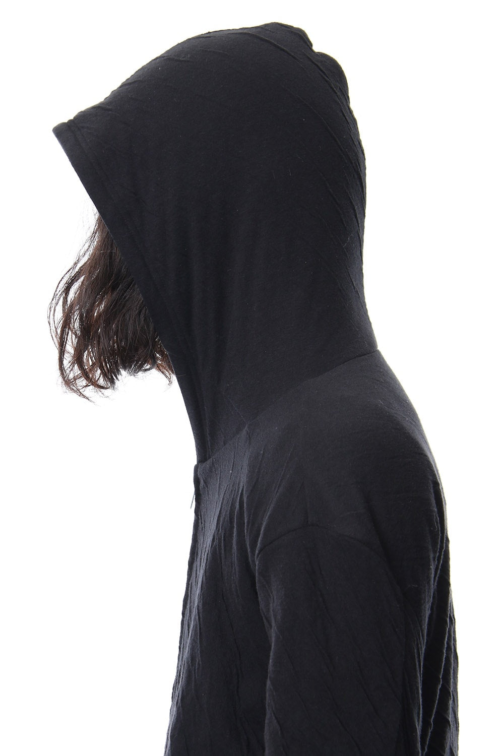 Double cloth cotton jersey spiral arm zip parker