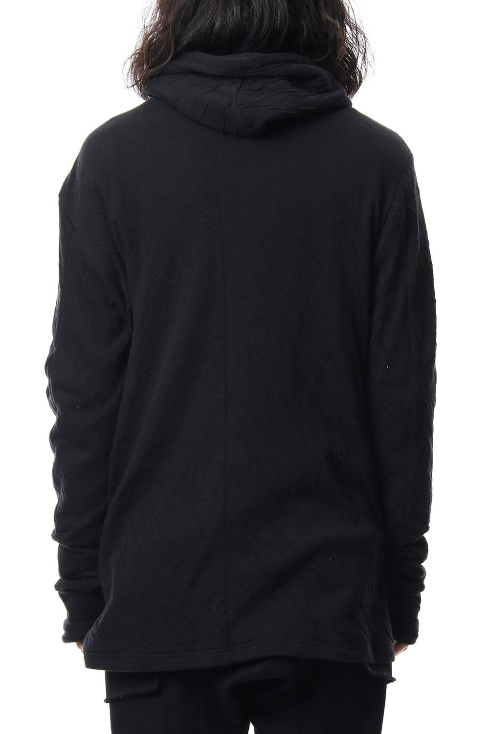 Double cloth cotton jersey spiral arm zip parker