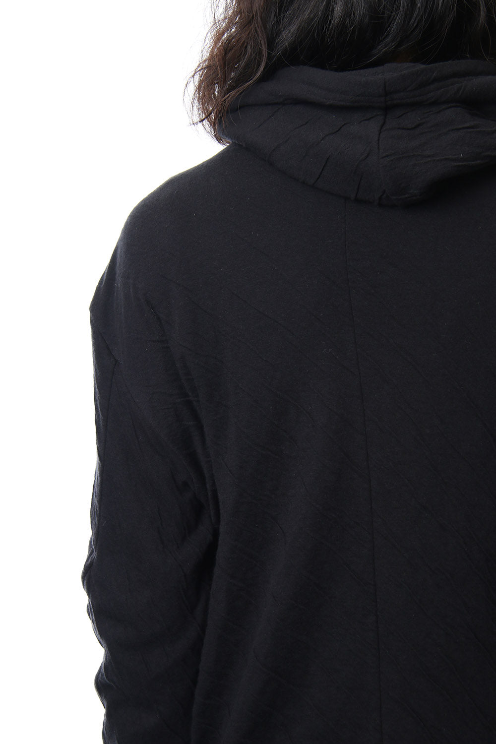 Double cloth cotton jersey spiral arm zip parker