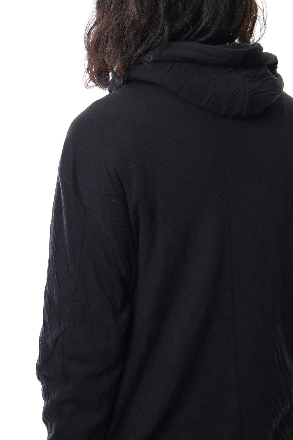 Double cloth cotton jersey spiral arm zip parker