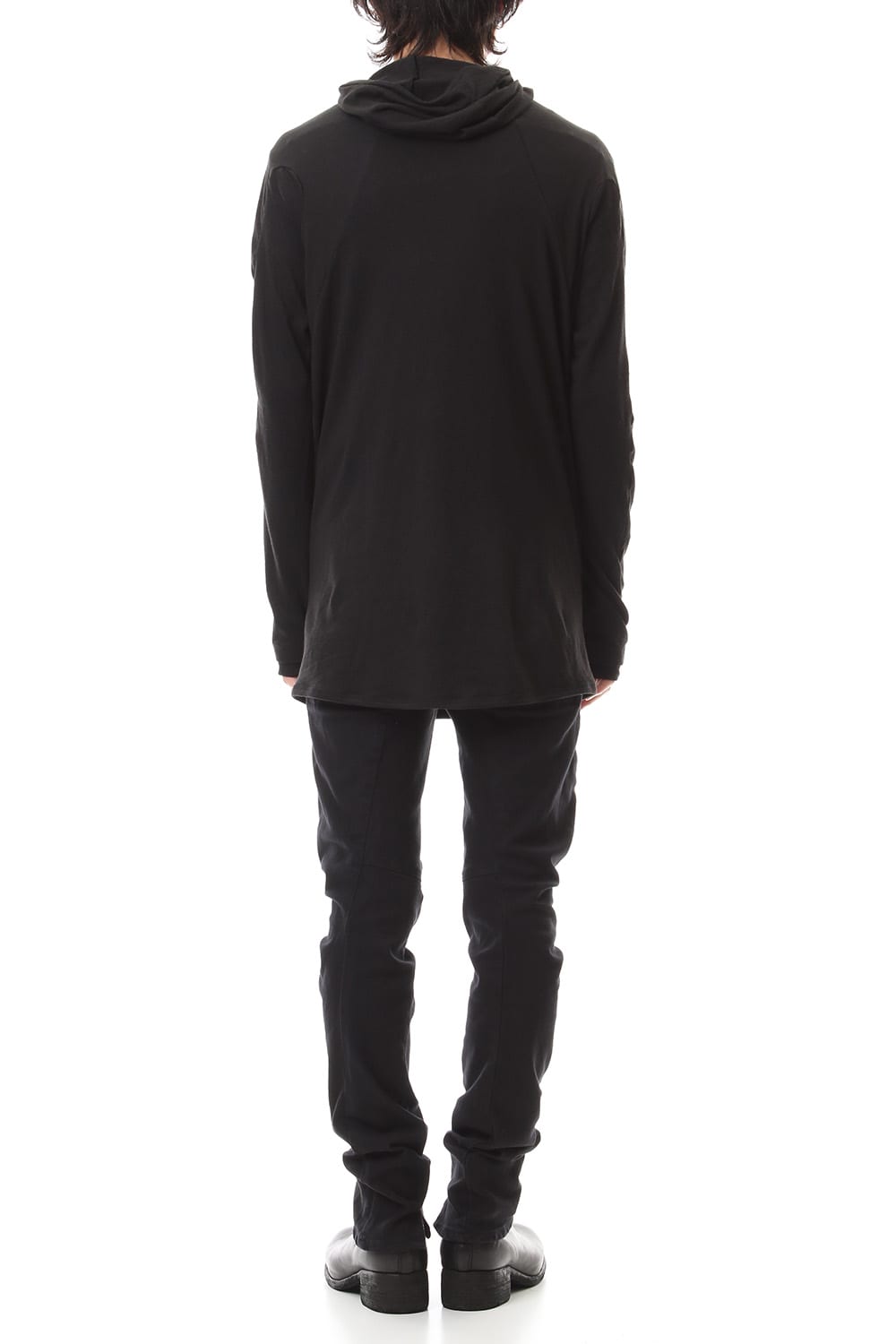 Yak india Gauze balaclava Hooded long sleeve T-shirts - ST101-0079A Black