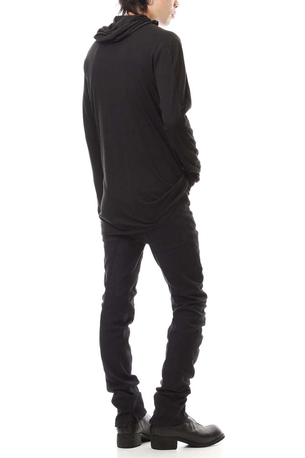 Yak india Gauze balaclava Hooded long sleeve T-shirts - ST101-0079A Black