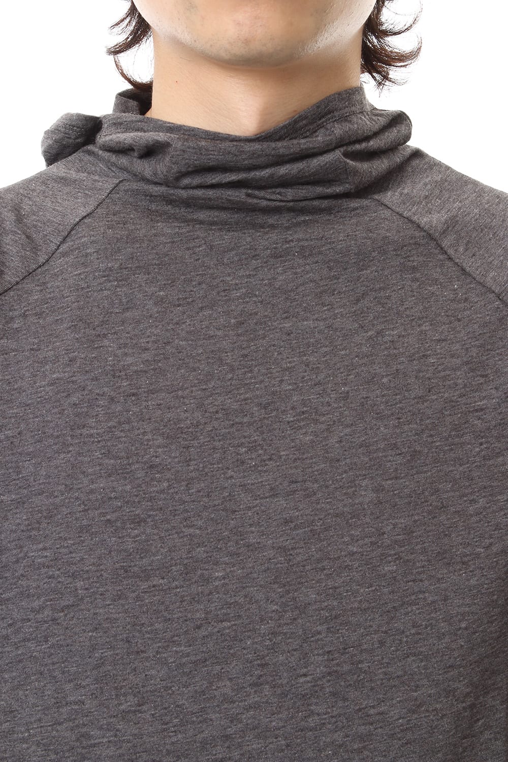 Yak india Gauze balaclava Hooded long sleeve T-shirts - ST101-0079A Charcoal