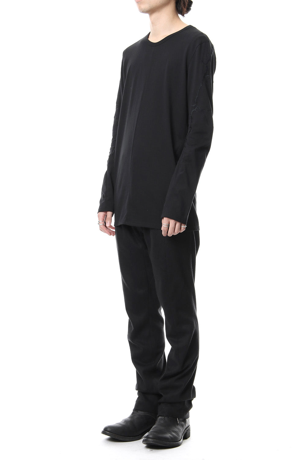 High Gauge India Embroidery Long Sleeve T-shirt - ST101-0079S