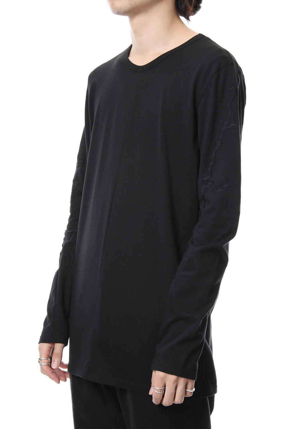 High Gauge India Embroidery Long Sleeve T-shirt - ST101-0079S