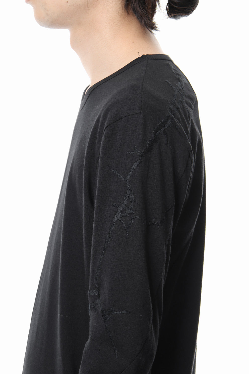 High Gauge India Embroidery Long Sleeve T-shirt - ST101-0079S