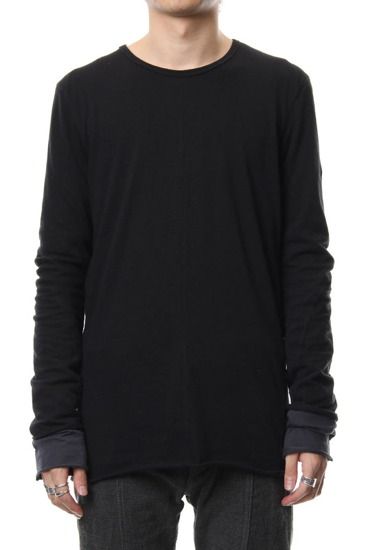 Neep silk × cotton jersey long sleeve T shirt