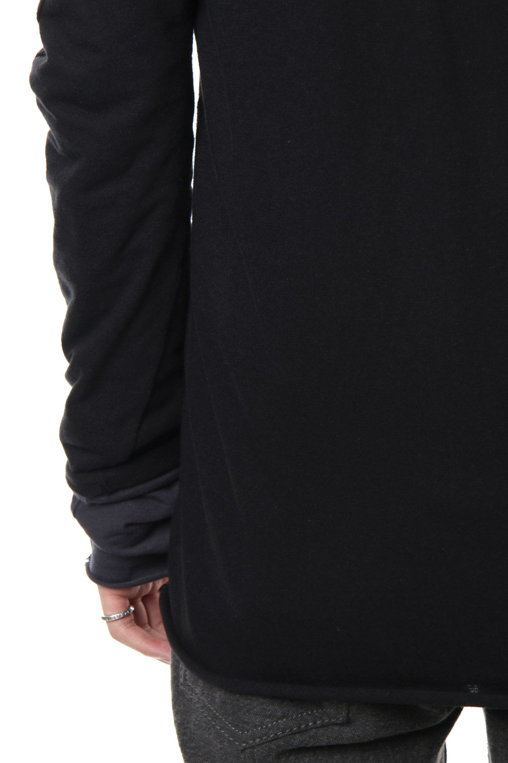 Neep silk × cotton jersey long sleeve T shirt