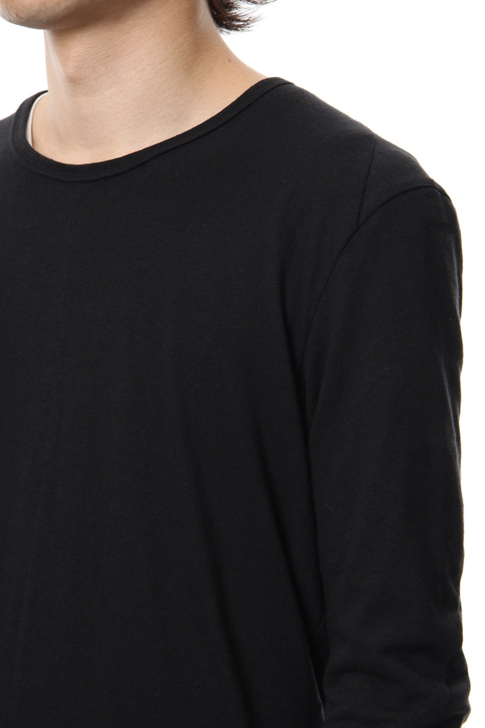 Neep silk × cotton jersey long sleeve T shirt