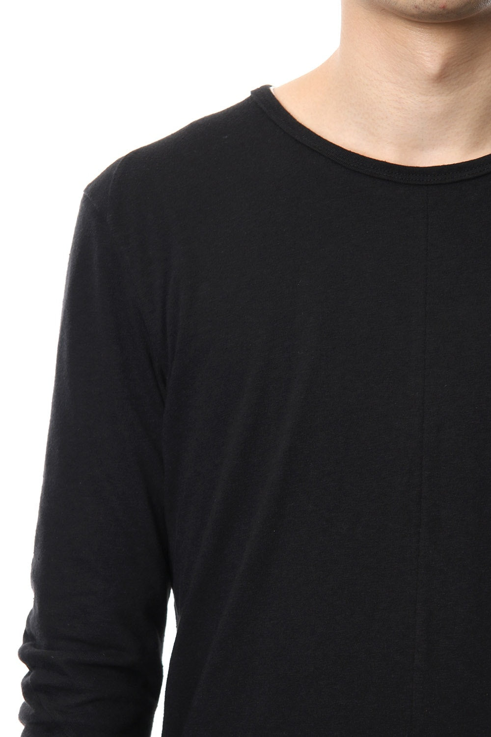 Neep silk × cotton jersey long sleeve T shirt