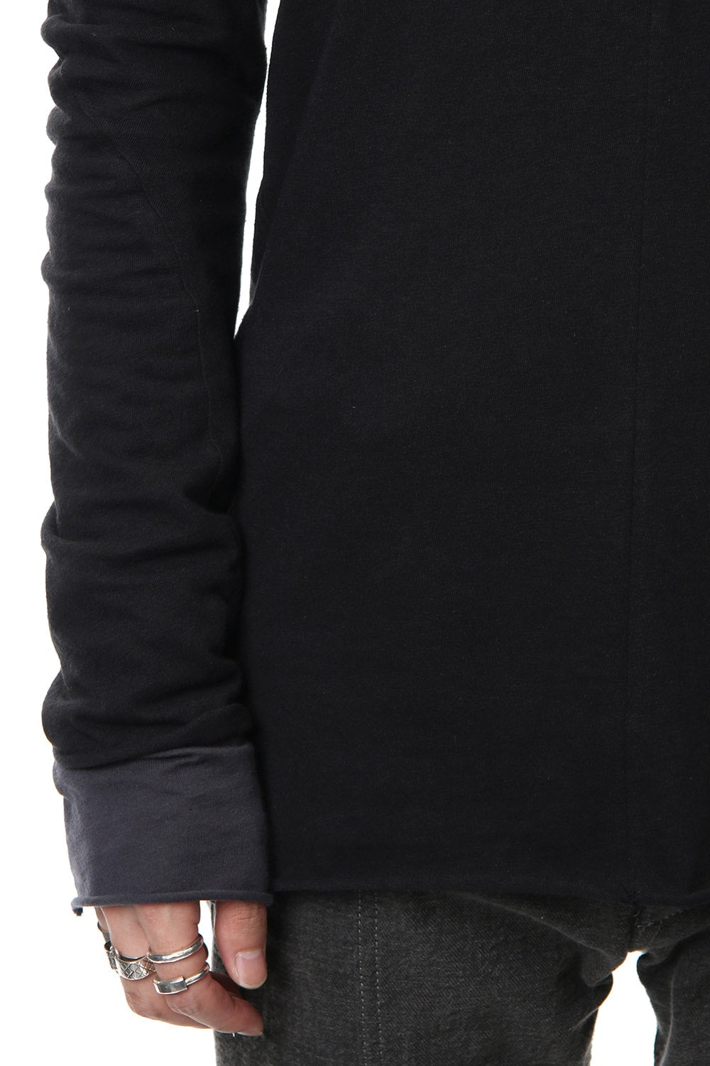 Neep silk × cotton jersey long sleeve T shirt