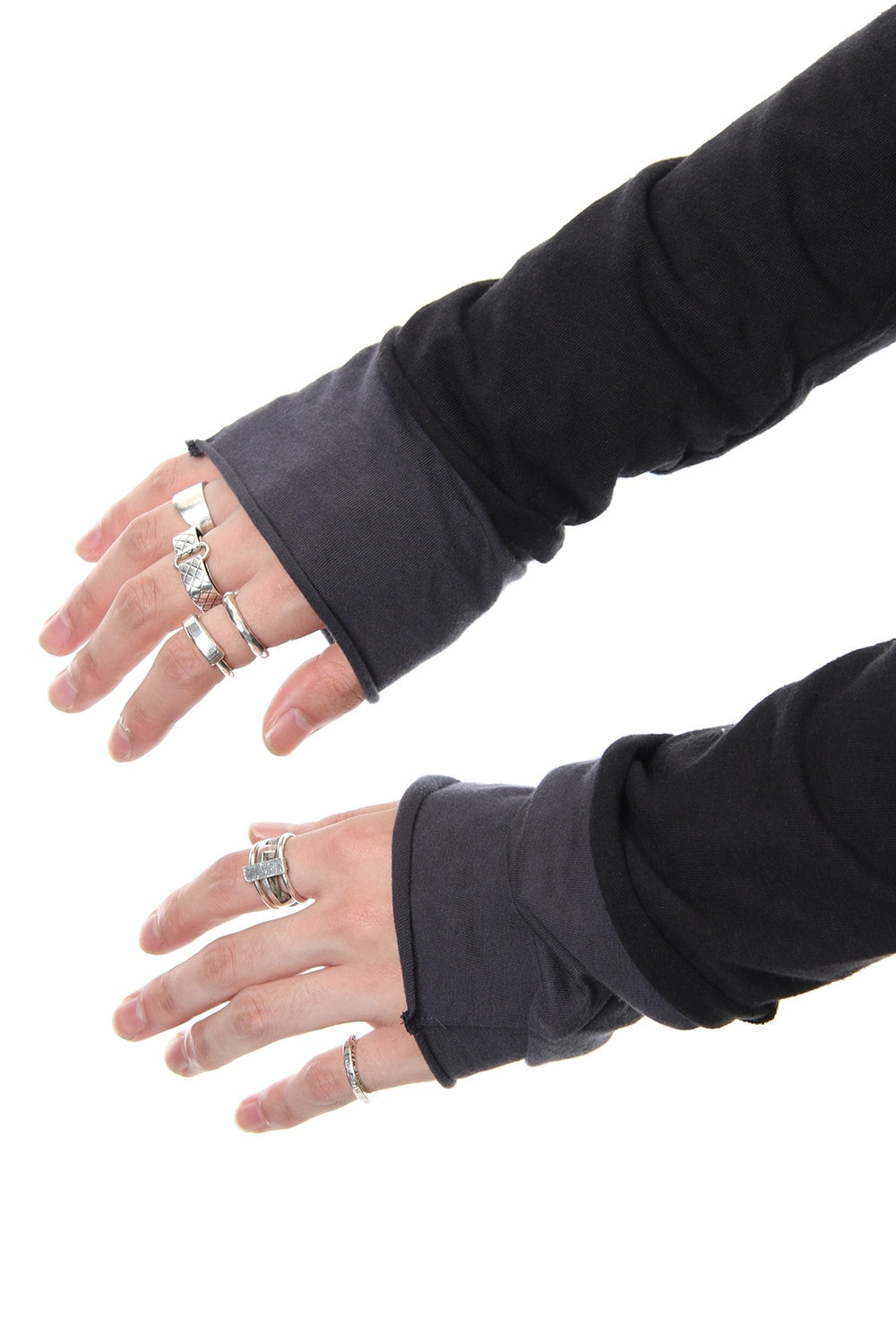 Neep silk × cotton jersey long sleeve T shirt