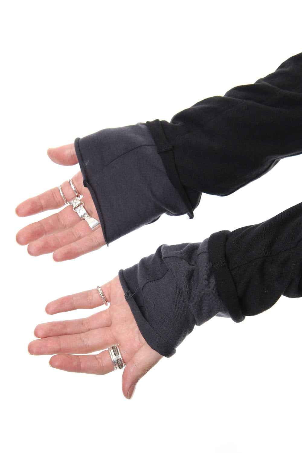 Neep silk × cotton jersey long sleeve T shirt