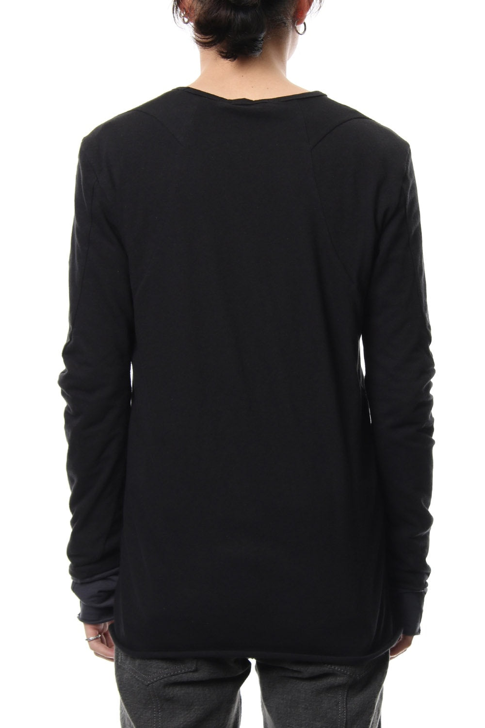 Neep silk × cotton jersey long sleeve T shirt