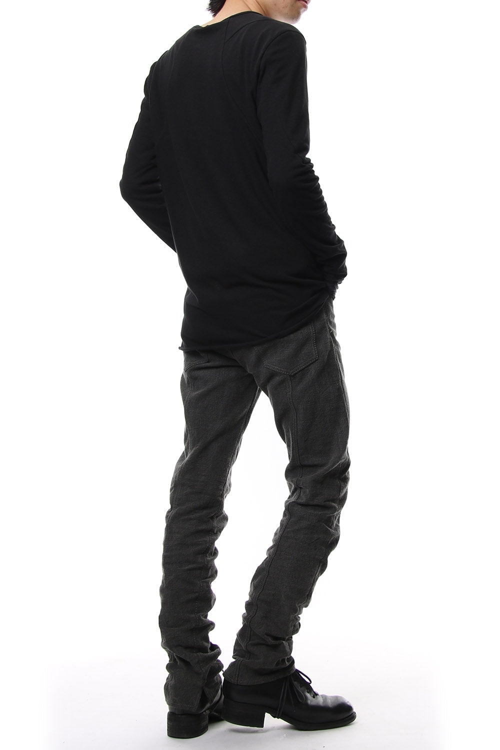 Neep silk × cotton jersey long sleeve T shirt