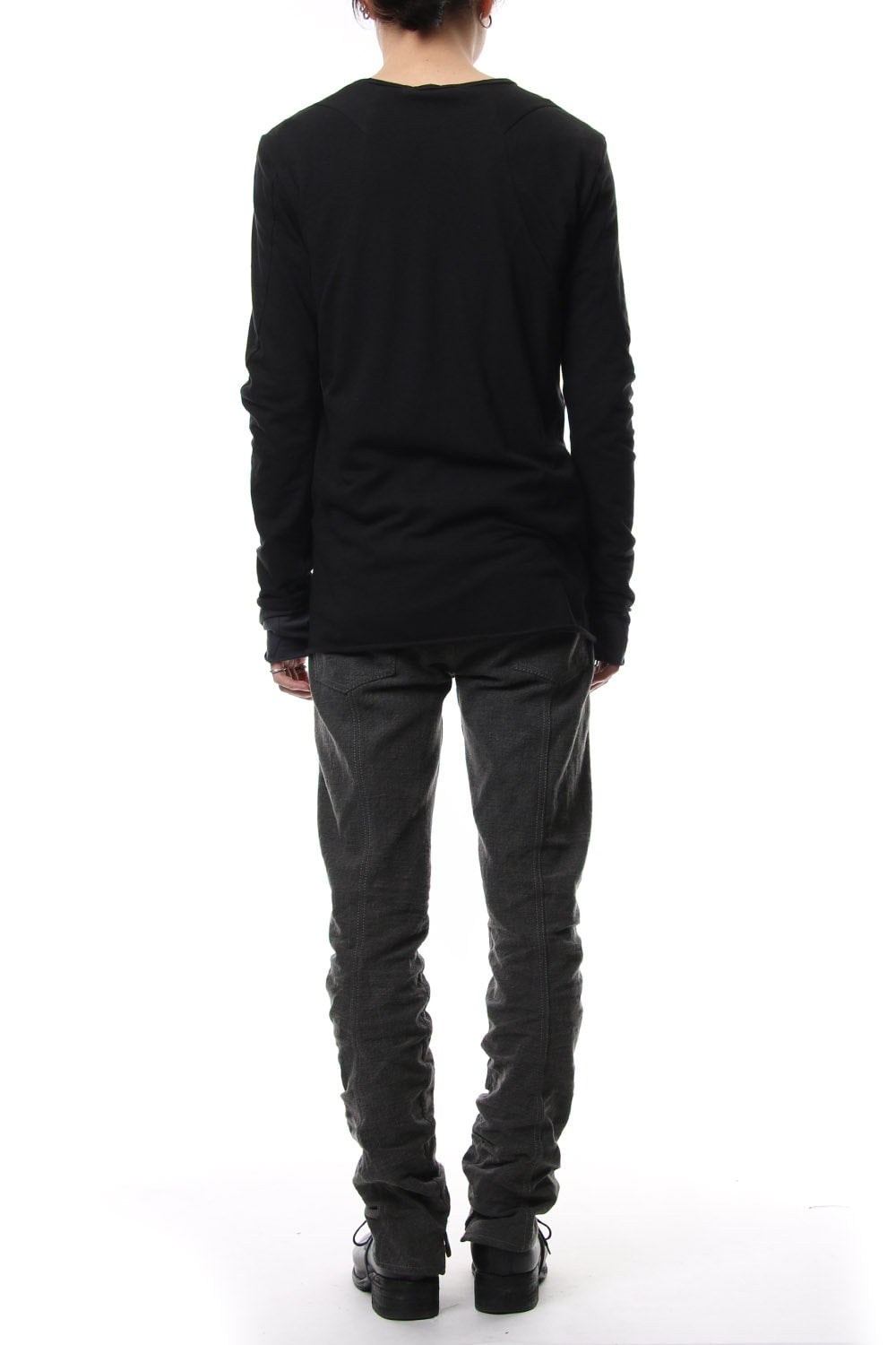 Neep silk × cotton jersey long sleeve T shirt